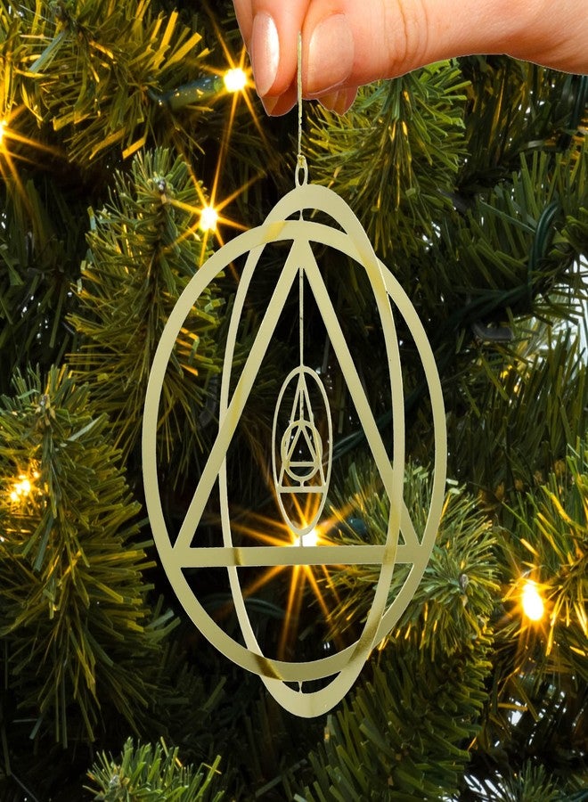 The Token Shop AA Circle Triangle 3D Sobriety Christmas Ornament | Alcoholics Anonymous Recovery Gift - Image 1